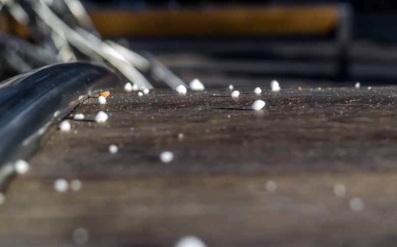 Free stock image of Snowflakes on the bench created by Janis Urtans