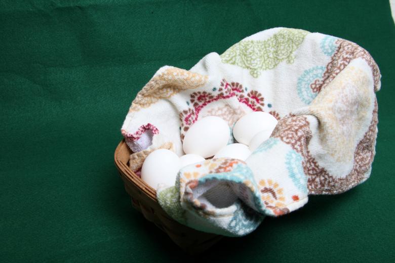 Free stock image of Eggs in a basket created by Jared Davidson