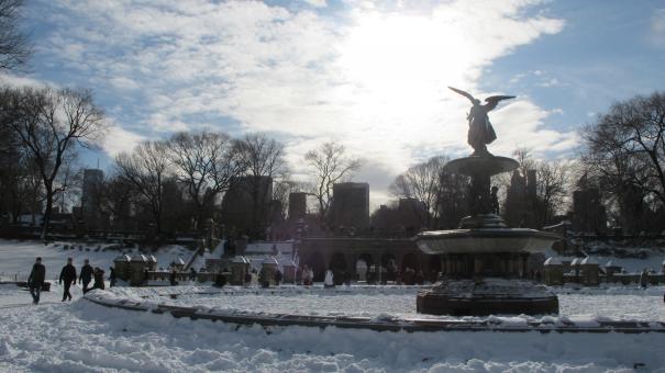 Bethesda Fountain in Winter - Free Stock Photo