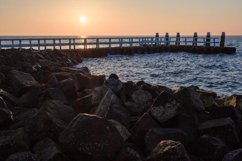 Free stock image of Sunrise at Afsluitdijk created by Joey Juffermans