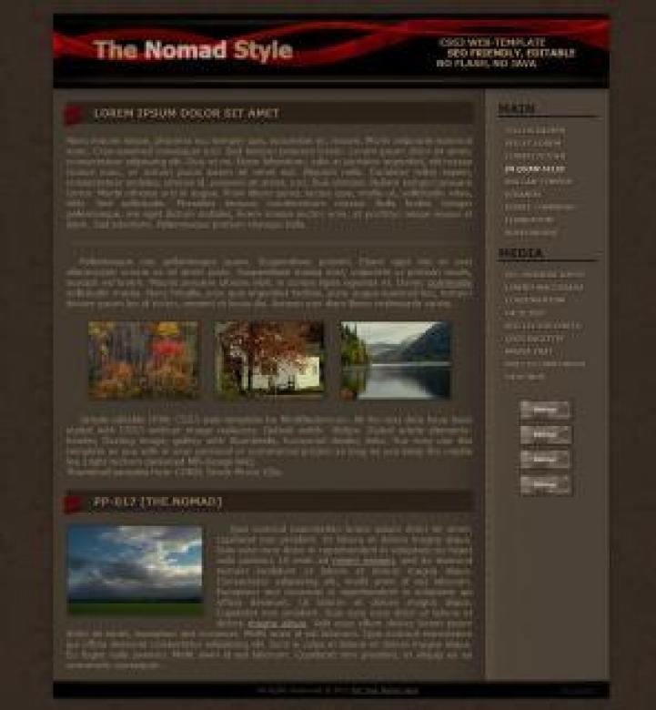 Free stock image of The Nomad Web-Template created by ModBlackmoon