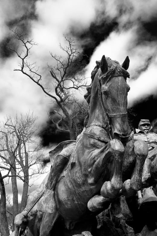 Free stock image of Grant Cavalry Statue - Black & White created by Nicolas Raymond