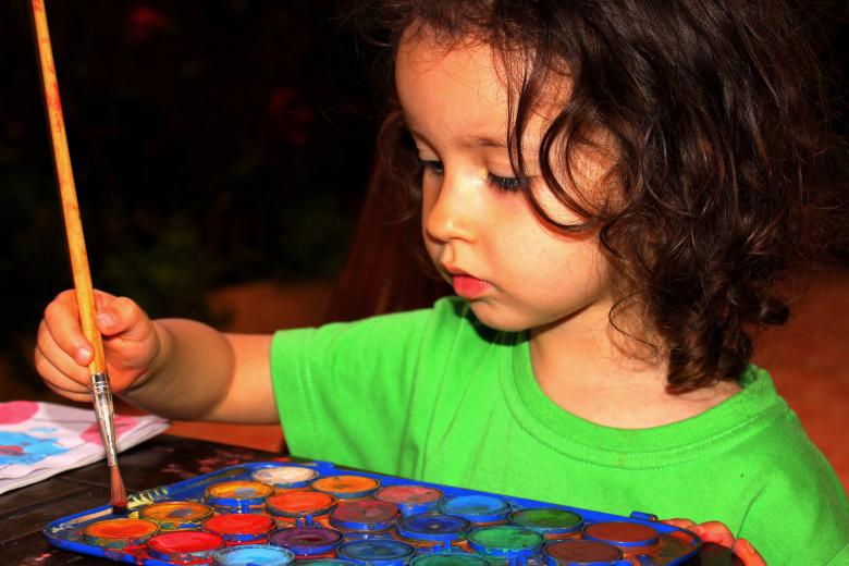 Free stock image of Child painting with aquarel created by Jack Moreh