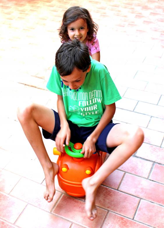 Free stock image of Happy siblings playing together created by Jack Moreh