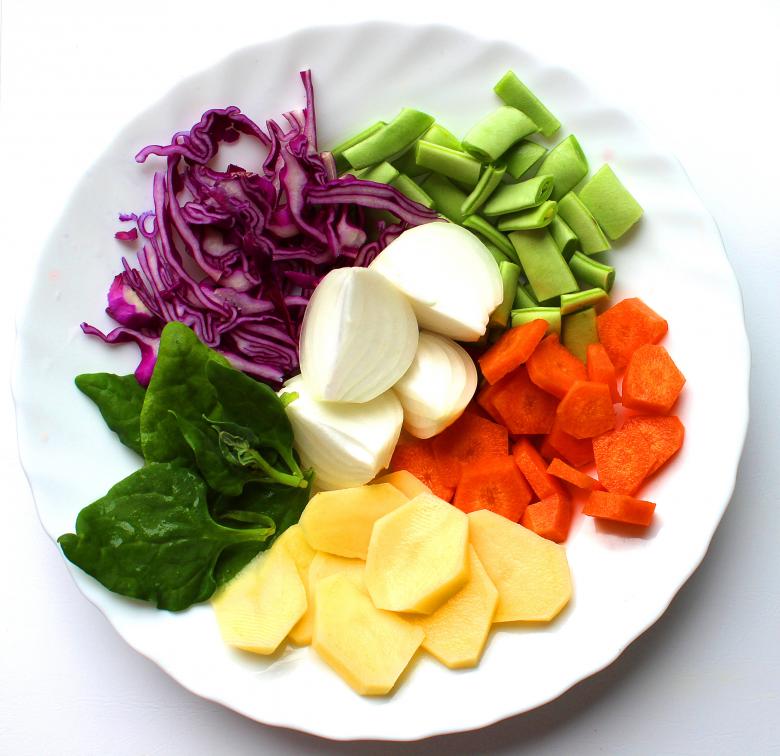 Free stock image of A plate with basic soup ingredients created by Jack Moreh
