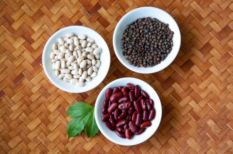 Free stock image of Red beans, white beans and lentils created by Luka