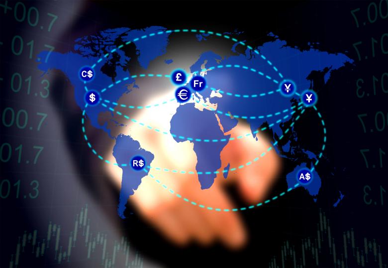 Free stock image of Forex trader touching a virtual currency created by Jack Moreh