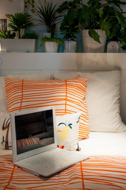 Free stock image of open laptop on a bed created by Luka