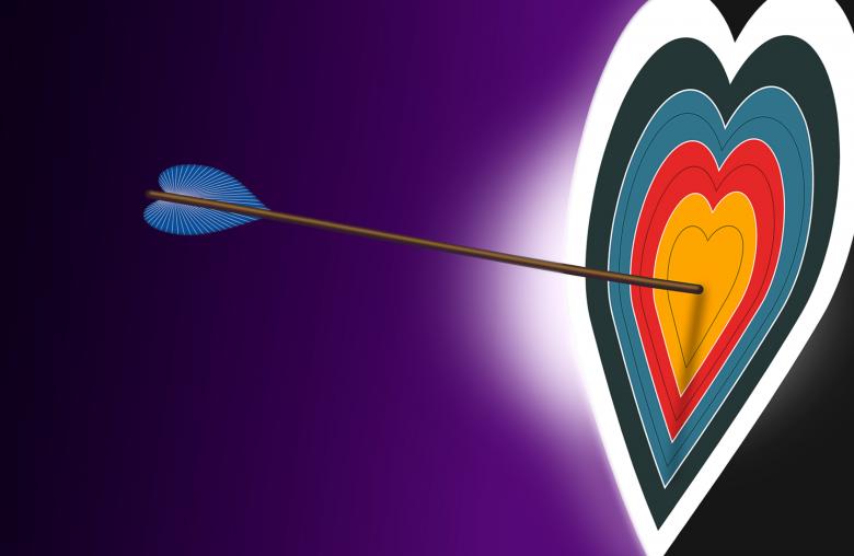 Free stock image of Target hit by Cupid - Valentine's Day created by Jack Moreh