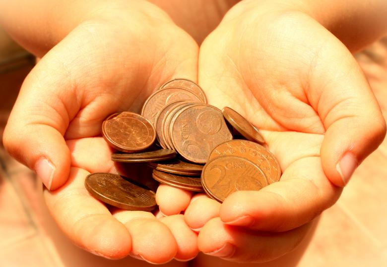 Free stock image of Hands showing euro coins created by Jack Moreh