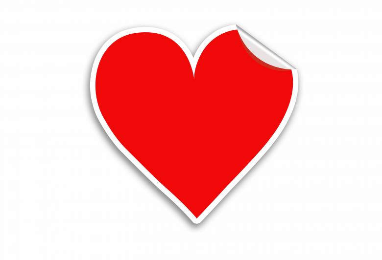 Free stock image of Red Heart Sticker Valentines day created by Luka