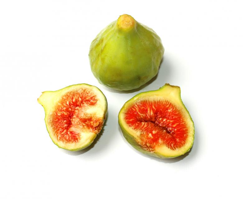 Free stock image of Ripe figs on a white background created by Jack Moreh
