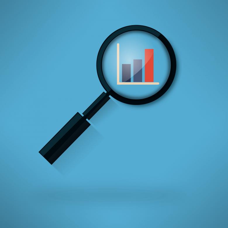 Free stock image of Analyzing histogram with magnifying glass created by Jack Moreh