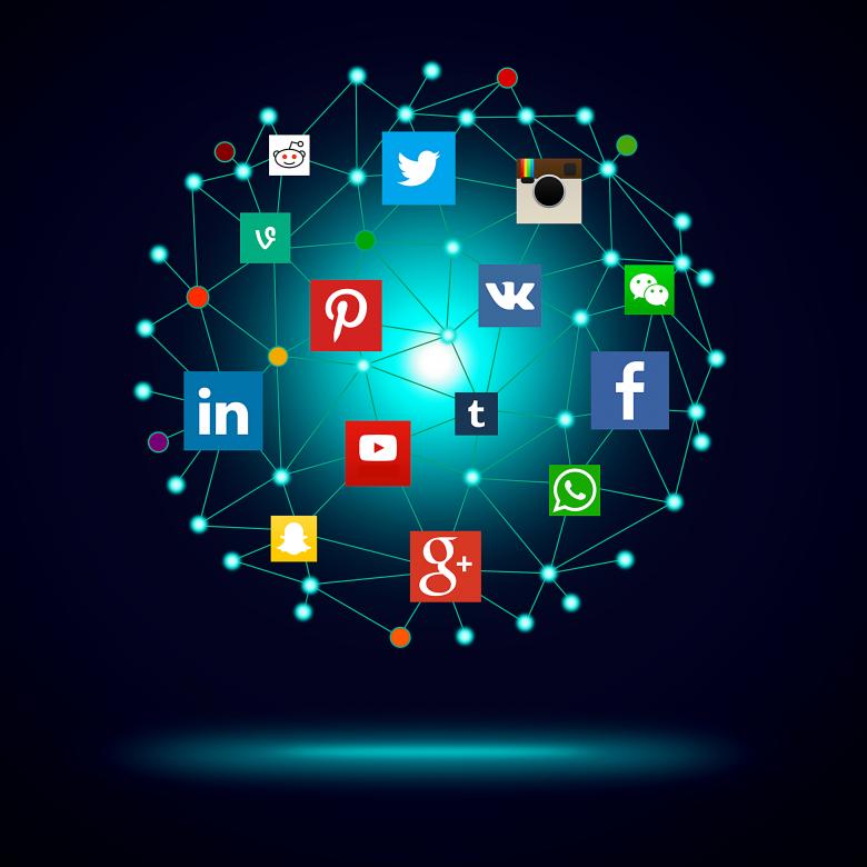 Free stock image of Main social networks connected by a triangle mesh created by Jack Moreh