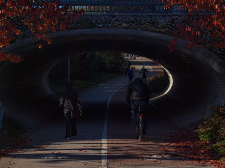 Free stock image of Walker and biker created by Marko Mäkinen