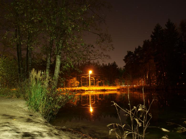 Free stock image of Lake at night created by Marko Mäkinen