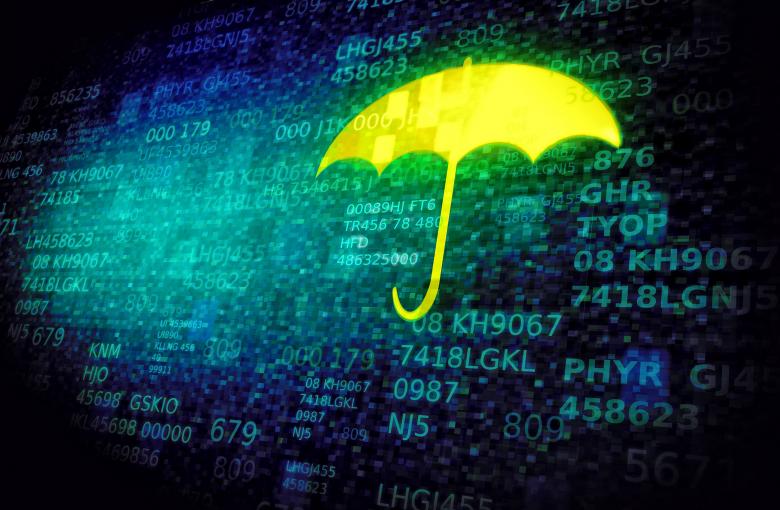 Free stock image of Web and cyber security concept with umbrella on data screen created by Jack Moreh