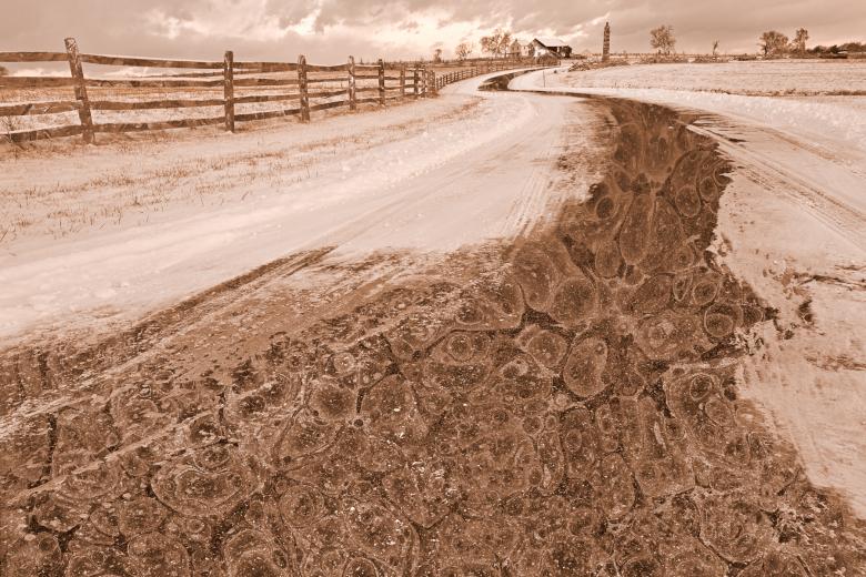 Free stock image of Winding Winter Road - Sepia Nostalgia created by Nicolas Raymond