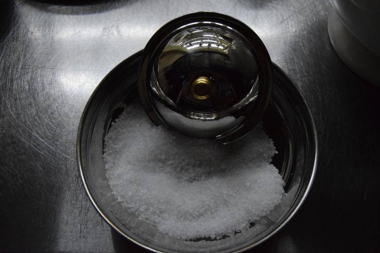 Free stock image of Sea ​​salt in an iron plate created by Olga Gladkikh