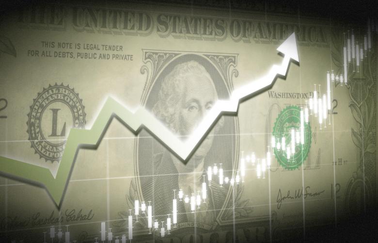 Free stock image of Dollar bill with financial graph superimposed created by Jack Moreh