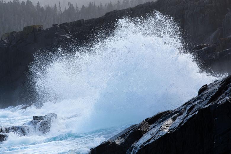 Free stock image of Large waves crashing on shoreline created by Geoffrey Whiteway