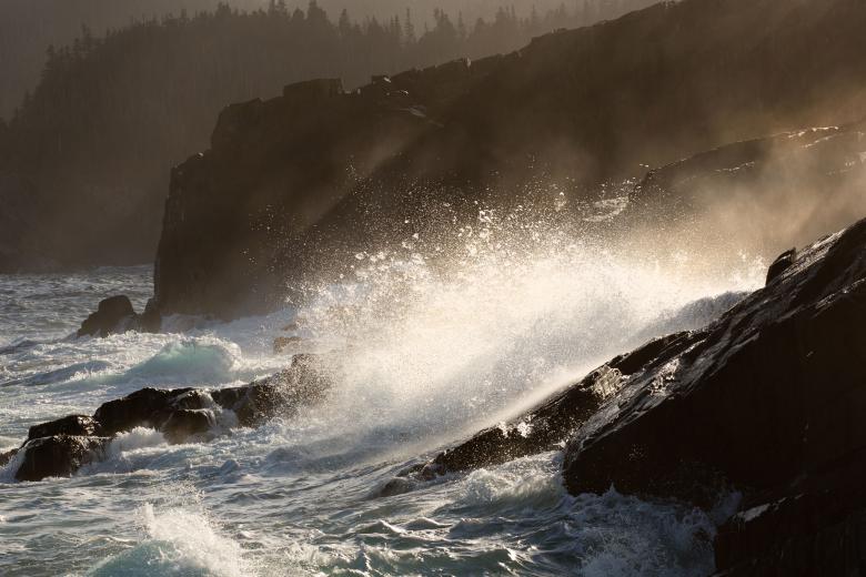 Free stock image of Large waves crashing on shoreline created by Geoffrey Whiteway