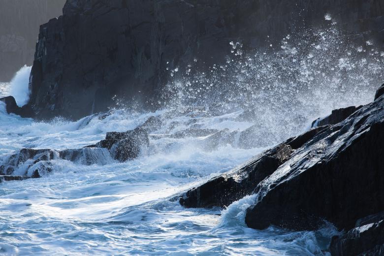 Free stock image of Large waves crashing on shoreline created by Geoffrey Whiteway