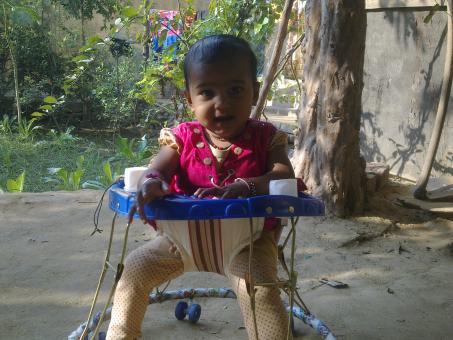 Baby on walker
