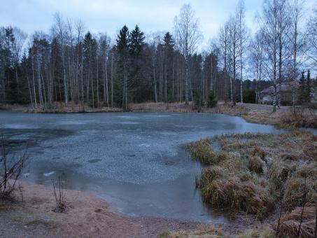 Free Stock Photo of Frozen pond