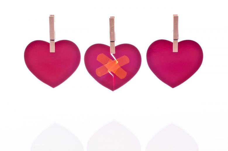 Free stock image of Heart with Band Aid and Reflection created by Geoffrey Whiteway