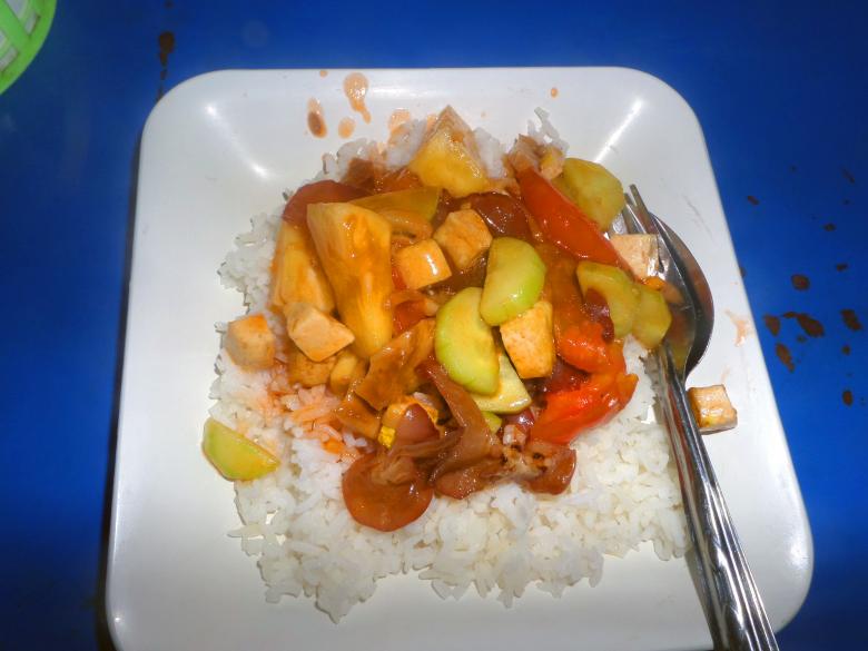Free stock image of Vegetarian sweet and sour Thai dish created by Chas Mac