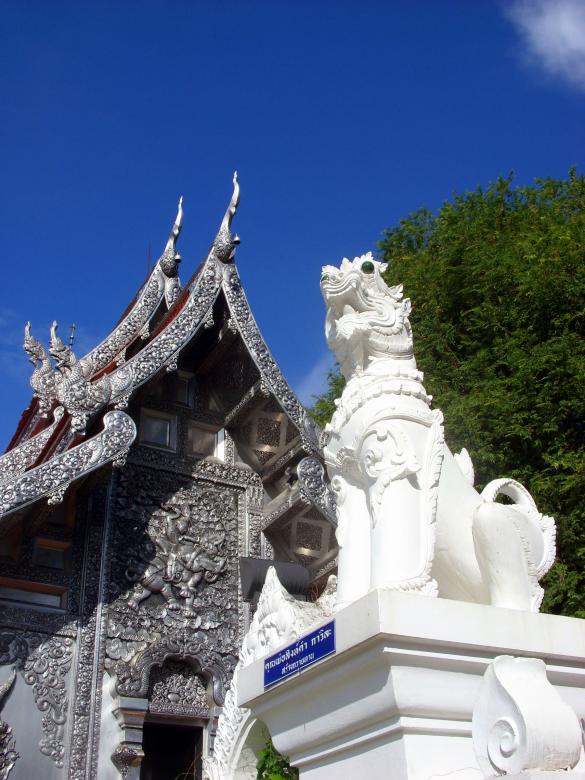 Free stock image of Lion and Buddhist temple created by Chas Mac