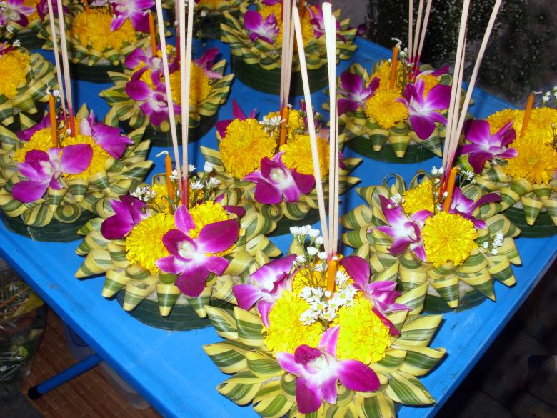 Free stock image of Krathongs created by Chas Mac
