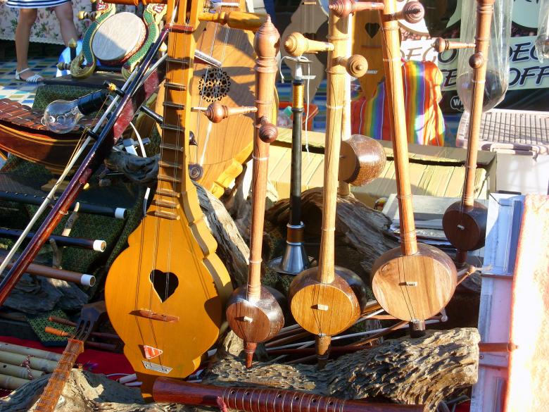 Free stock image of Thai traditional musical instruments created by Chas Mac