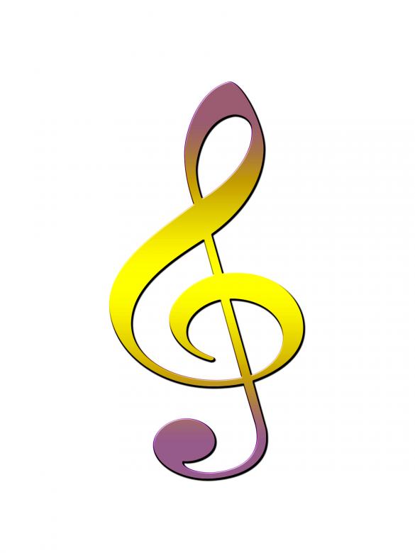 Free stock image of Treble Clef created by Chas Mac