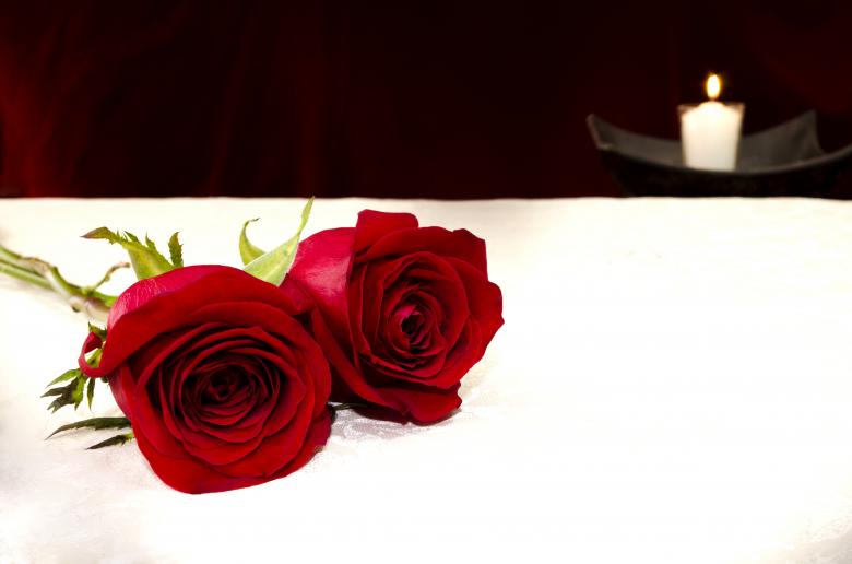 Free stock image of Two red roses and a candle on the background created by Mónica Patricia Núñez Chapa