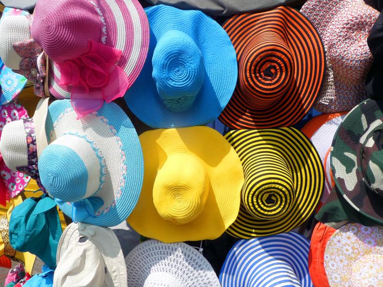 Free stock image of Colorful hat display  created by Chas Mac