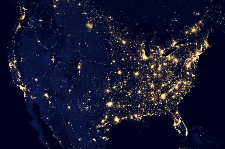 Free stock image of USA from Space created by Unsplash