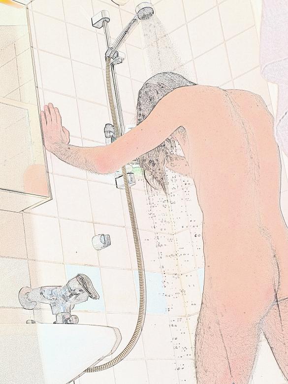 Free stock image of Man showering created by Marko Mäkinen
