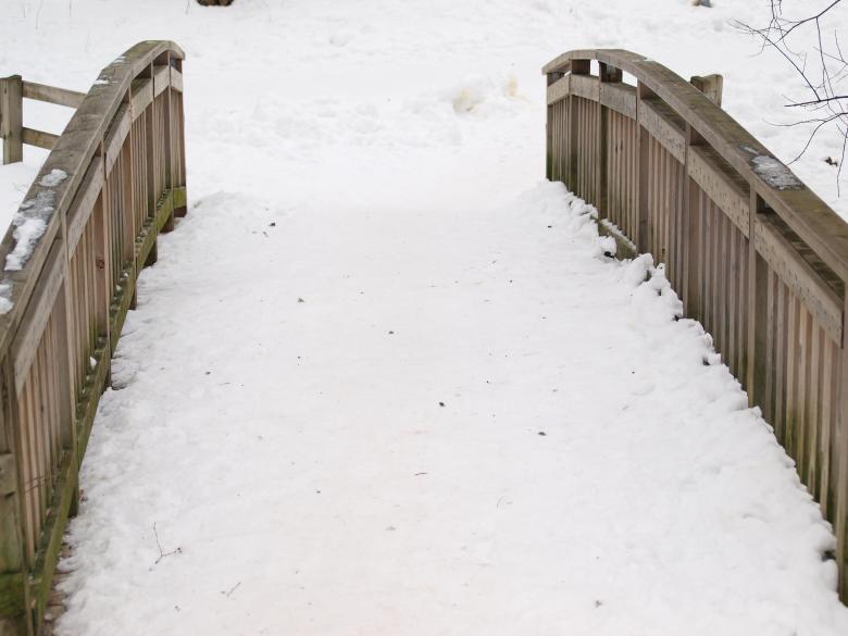 Free stock image of Bridge at winter created by Marko Mäkinen