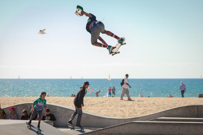 Free stock image of Skating on the beach created by Unsplash