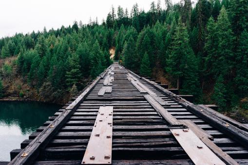 Free Stock Photo of Train Bridge