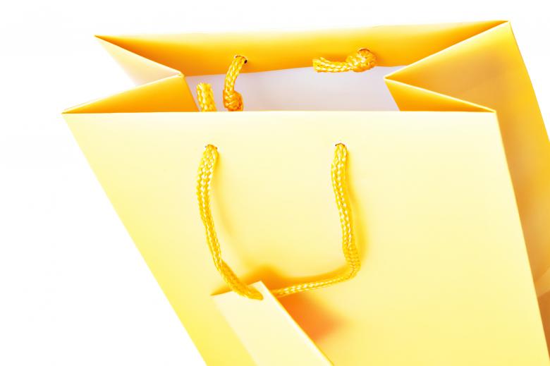 Free stock image of Yellow gift bag created by 2happy