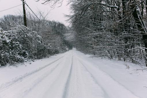 Free Stock Photo of Snowy Road