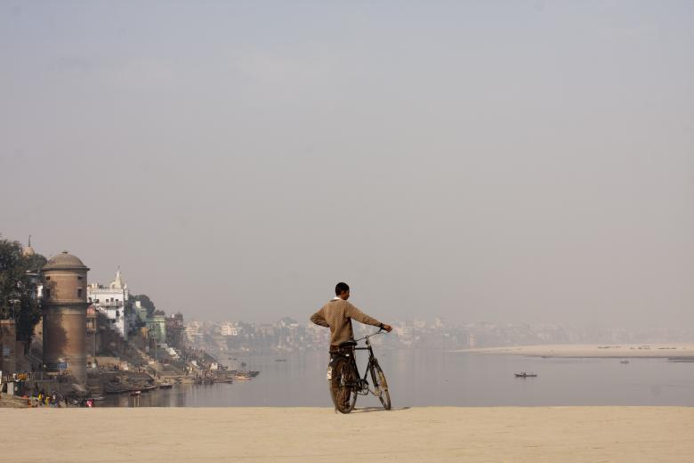 Free stock image of A man standing with this bicycle created by Life of Pix