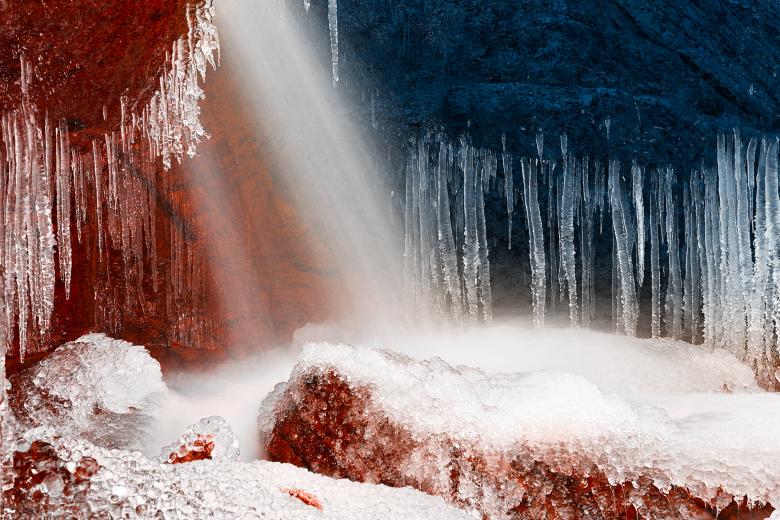 Free stock image of Winter Harmony Stream - Red White & Blue created by Nicolas Raymond