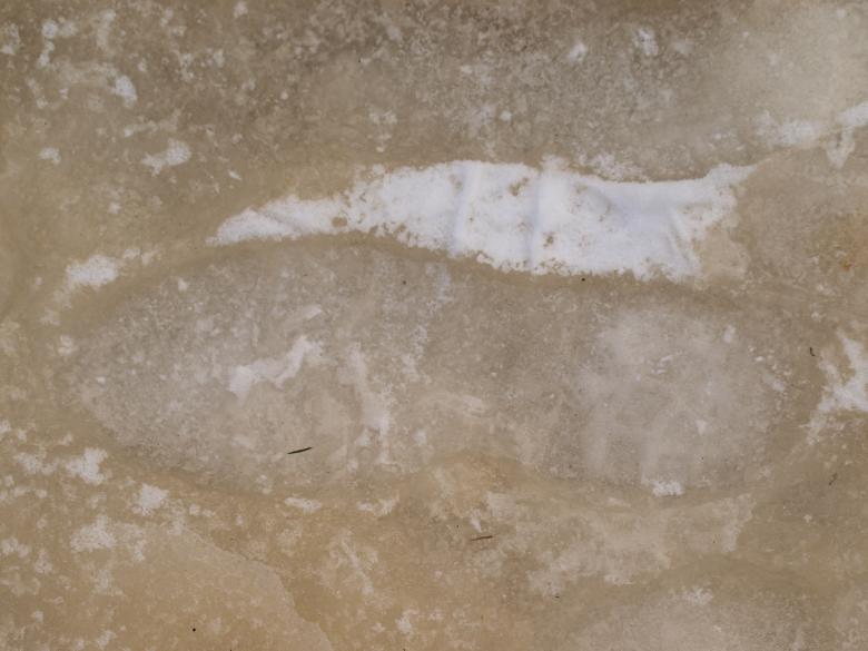 Free stock image of Footstep in Ice Texture created by Marko Mäkinen
