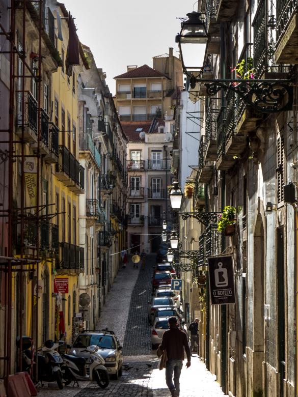 Free stock image of Lisbon narrow street created by Janis Urtans