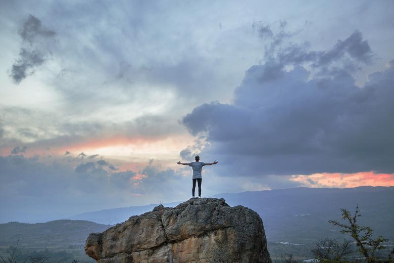 Free stock image of Man On The Cliff created by StockSnap