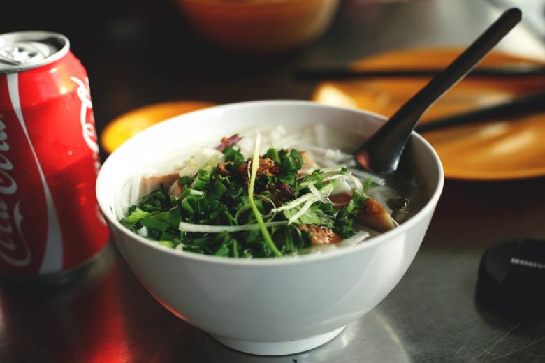 Free stock image of Salad with Coke created by Unsplash